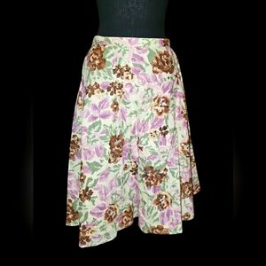 George Skirt 14 Cotton Floral with Sequins A-Line